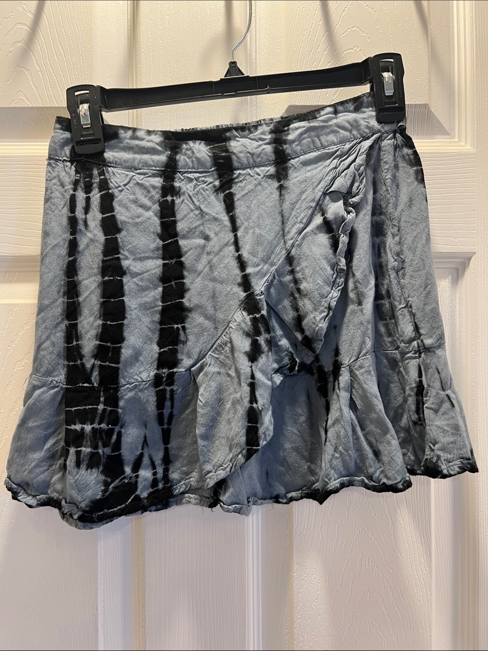 Tie-Dye Wrap Mini Skirt